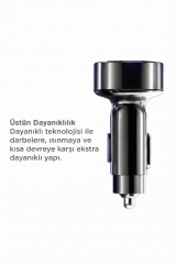 Süper Hızlı 66W 6 Girişli 2 Type-C + 4 Usb Girişli Araç Şarj Başliği