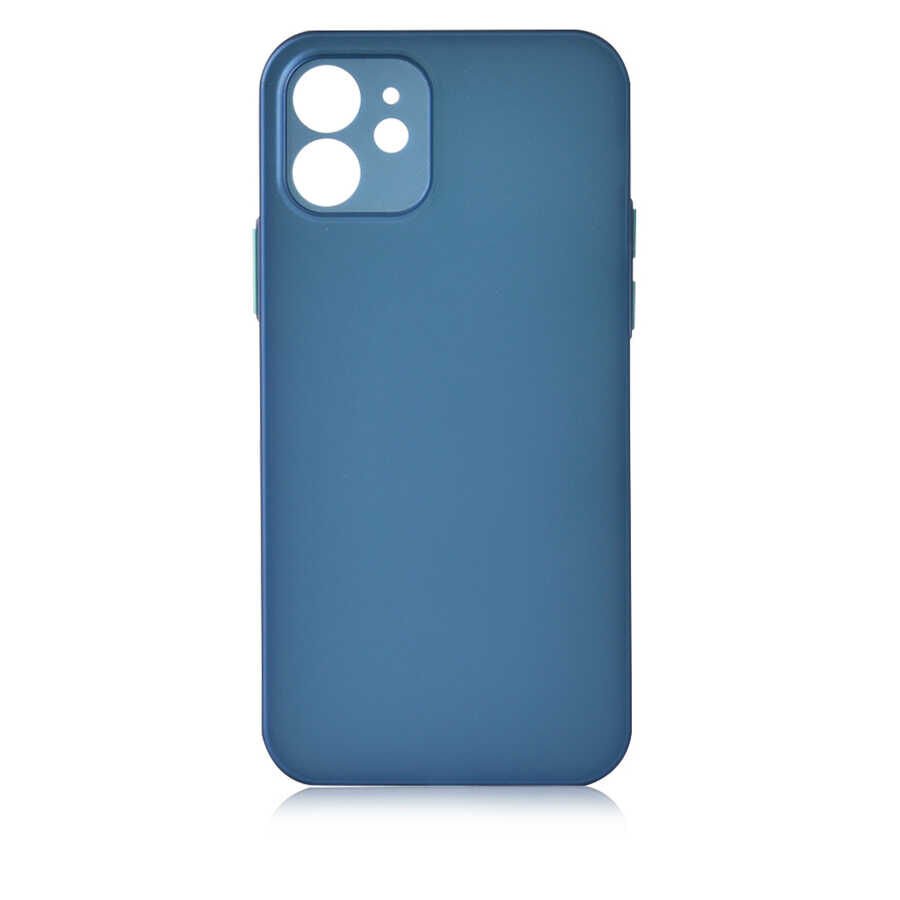 iPhone 12 Kılıf Slims Kapak Saks Mavi