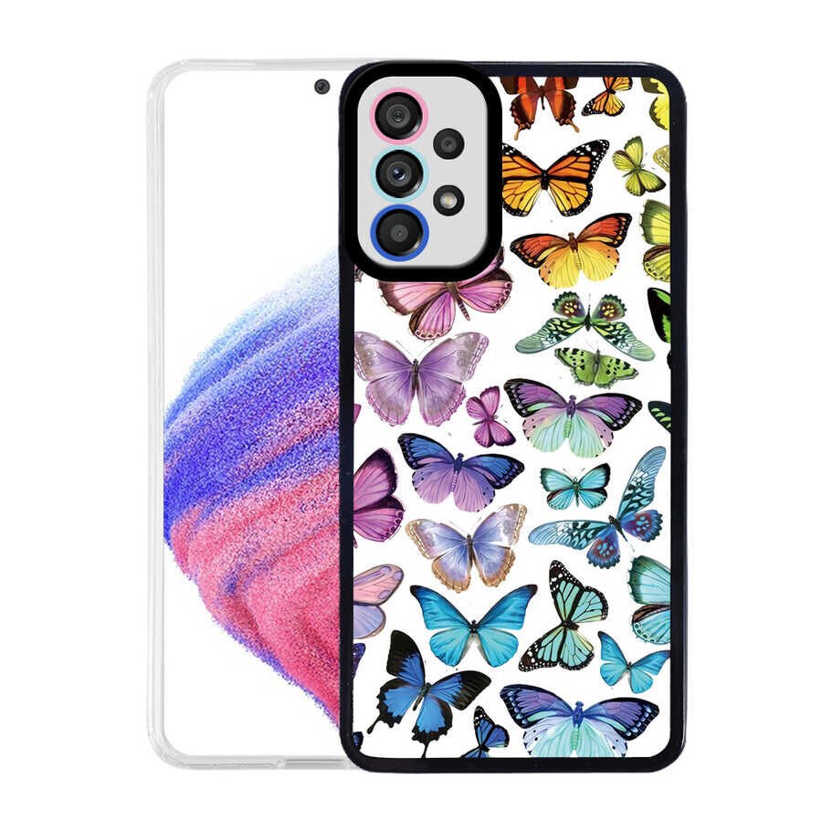 Samsung Galaxy A33 5G Kılıf M-Fit Desenli Kapak kılıf Butterfly No3
