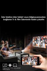 HY300 Lite Taşınabilir Sinema Projektörü Ev Sineması Bluetooth Android 11 Akıllı Projeksiyon Wifi