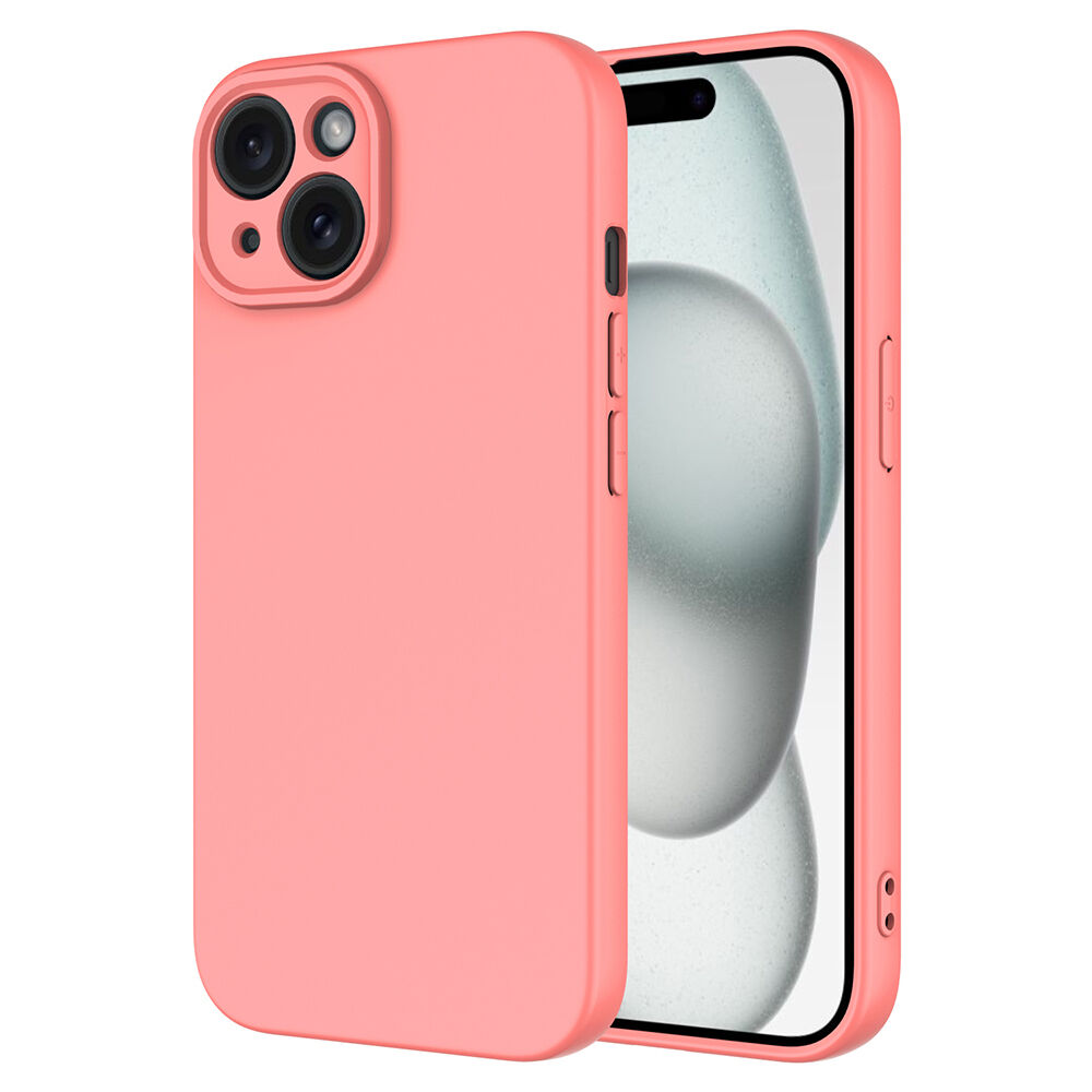 iPhone 15 Kılıf Kamera Korumali Mara Lansman Kapak Pembe