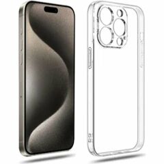 iphone 15 Pro Max Kamera Korumalı Şeffaf Yumuşak Süper Silikon