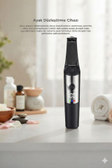 Şarjlı LCD Ekranlı 3 Başlıklı Su Geçirmez Ayak Törpü Cihazı BCM-1140T