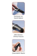 Şarjlı LCD Ekranlı 3 Başlıklı Su Geçirmez Ayak Törpü Cihazı BCM-1140T