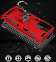 Samsung Galaxy A72 Kılıf Vega Tank Sert Yüzüklü Standlı Zırh Koruma Kapak