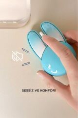 Kablosuz Tavşan Kulaklı Sessiz Mouse 1200 DPI Optik Kablosuz Fare TM-21 Mavi