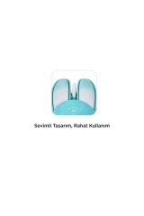 Kablosuz Tavşan Kulaklı Sessiz Mouse 1200 DPI Optik Kablosuz Fare TM-21 Mavi