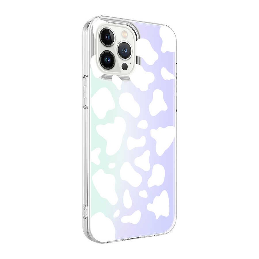 iPhone 13 Pro Kılıf M-Blue Desenli Kapak