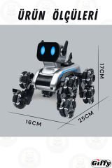 Bilekten Kontrol 8 Teker Buharlı Şarjlı Köpek Robot Araba Müzikli ve Led Işık Kumandalı Robot Köpek