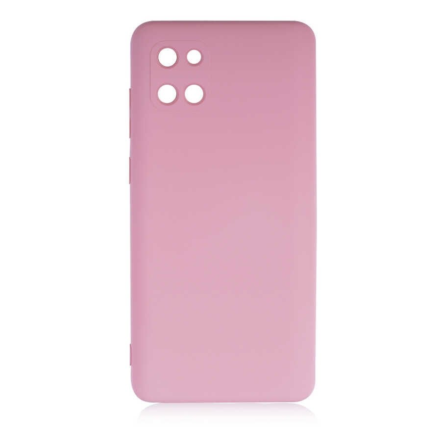 Samsung Galaxy A81 (Note 10 Lite) Kılıf Kamera Korumali Mara Lansman Kapak Pembe Açık