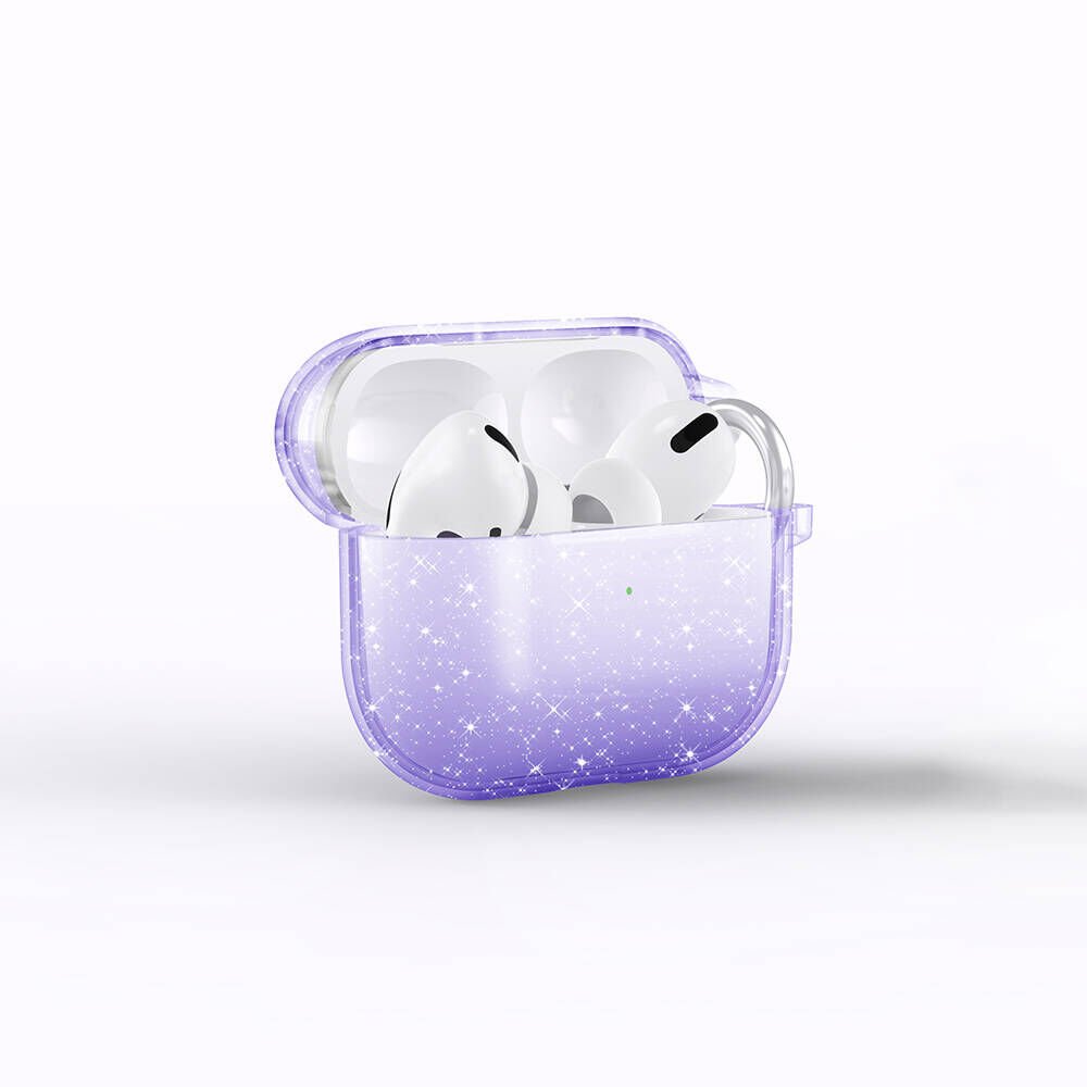 Airpods 3. Nesil Allstar Airbag 32 Parlayan Simli Saydam Renkli Kılıf Mor