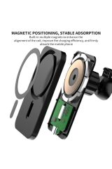W1106 Magnetic Magsafe Wıreless Araç Telefon Tutucu Ve Kablosuz Şarj Cihazı