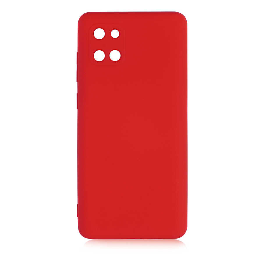 Samsung Galaxy A81 (Note 10 Lite) Kılıf Kamera Korumali Mara Lansman Kapak Kırmızı