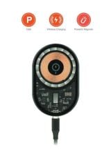 W13 Kablosuz Araç İçi Telefon Tutucu Ve Telefon Şarj Cihazı Siyah