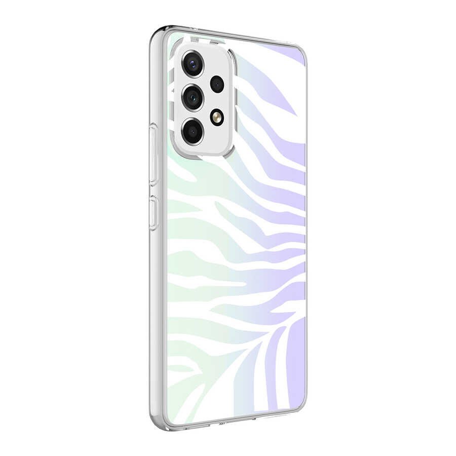 Samsung Galaxy A33 5G Kılıf M-Blue Desenli Kapak kılıf Zebra No1