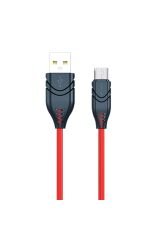 C98 Micro Usb Flex Silikon Data/şarj Kablosu 2.1a 1.1mt Kırmızı