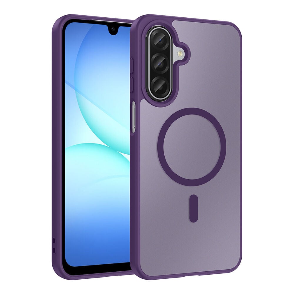 Samsung Galaxy A17 Kılıf Mat Magsafe Şarj Özellikli Hassas Butonlu Renkli Yumuşak Kenarlı Premium Babet Kapak