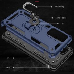 Xiaomi Mi 10T 5G Kılıf Vega Tank Sert Yüzüklü Standlı Zırh Koruma Kapak