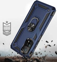 Xiaomi Mi 10T 5G Kılıf Vega Tank Sert Yüzüklü Standlı Zırh Koruma Kapak