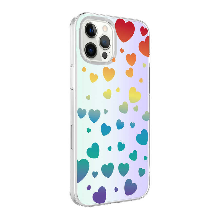 iPhone 12 Pro Kılıf M-Blue Desenli Kapak