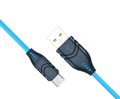C98 Micro Usb Flex Silikon Data/şarj Kablosu 2.1a 1.1mt Mavi