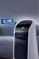 Vantilatör Kule Tipi Uzaktan Kumandalı Dijital Göstergeli Elektrikli Fan TF001