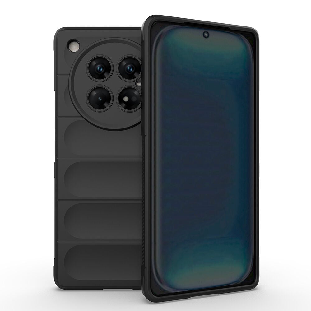 İnfinix 40 5G Kılıf Esnek TPU Oyuklu Arka Yüzey Tasarımlı Etnik Silikon Kapak Siyah