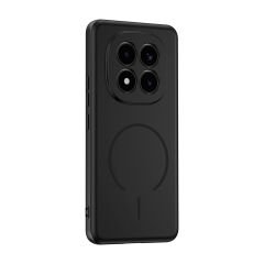 Xiaomi Redmi Note 15 Pro 4G Meta Lansman Magsafe Kamera Korumalı içi Kadife Yumuşak Renkli Süet Silikon Siyah