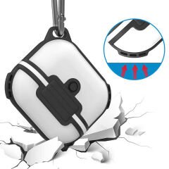 Airpods 3. Nesil Zore Airbag 16 Silikon 1-1 Su Geçirmez Kılıf Beyaz