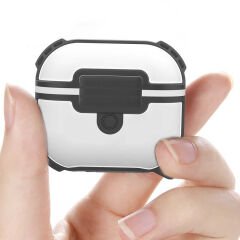 Airpods 3. Nesil Zore Airbag 16 Silikon 1-1 Su Geçirmez Kılıf Beyaz