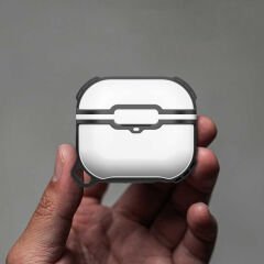 Airpods 3. Nesil Zore Airbag 16 Silikon 1-1 Su Geçirmez Kılıf Beyaz