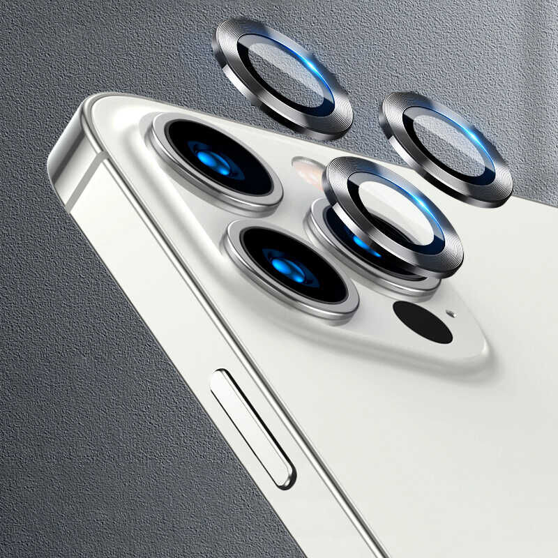 iPhone 13 Pro CL-07 Kamera Lens Koruyucu Koyu Gri
