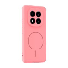 Xiaomi Redmi Note 15 Pro 4G Meta Lansman Magsafe Kamera Korumalı içi Kadife Yumuşak Renkli Süet Silikon Rose Pembe