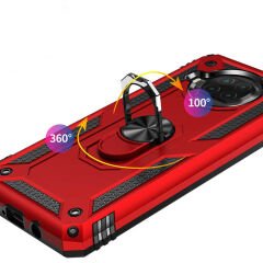 Xiaomi Redmi Note 9 Pro 5G Kılıf Vega Tank Sert Yüzüklü Standlı Zırh Koruma Kapak