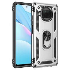 Xiaomi Redmi Note 9 Pro 5G Kılıf Vega Tank Sert Yüzüklü Standlı Zırh Koruma Kapak
