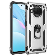 Xiaomi Redmi Note 9 Pro 5G Kılıf Vega Tank Sert Yüzüklü Standlı Zırh Koruma Kapak