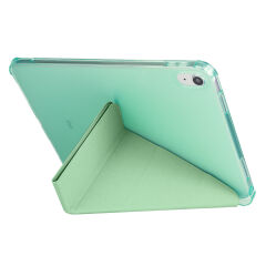 iPad 10.9 2022 (10.Nesil) Kılıf Tri Folding Kalem Bölmeli Standlı Kılıf Mor