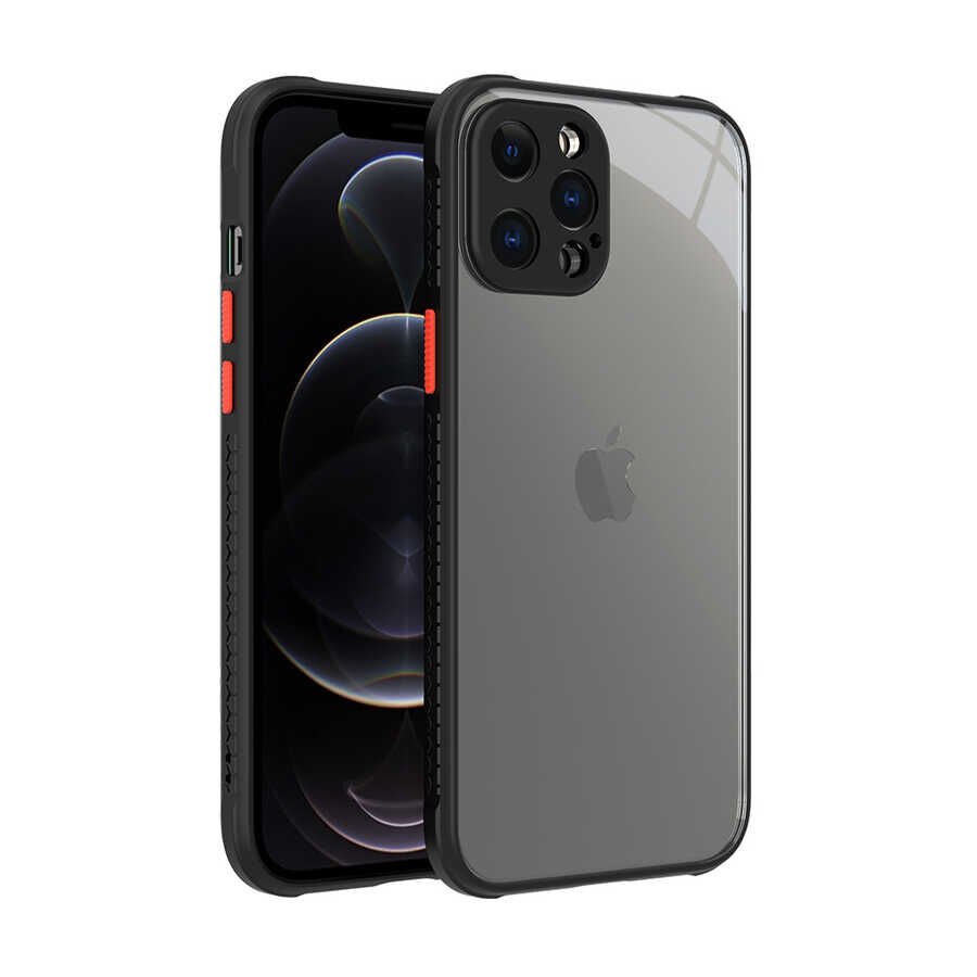 iPhone 12 Pro Max Kılıf Kaff Kapak Siyah