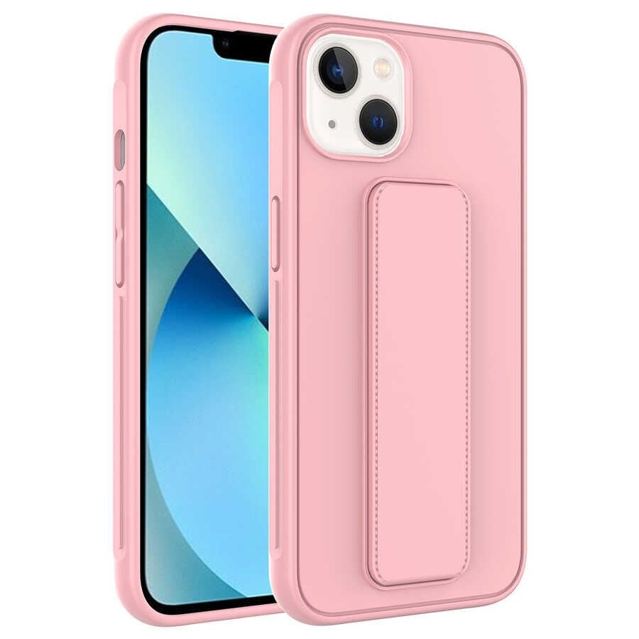 iPhone 13 Kılıf Qstand Kapak Pembe