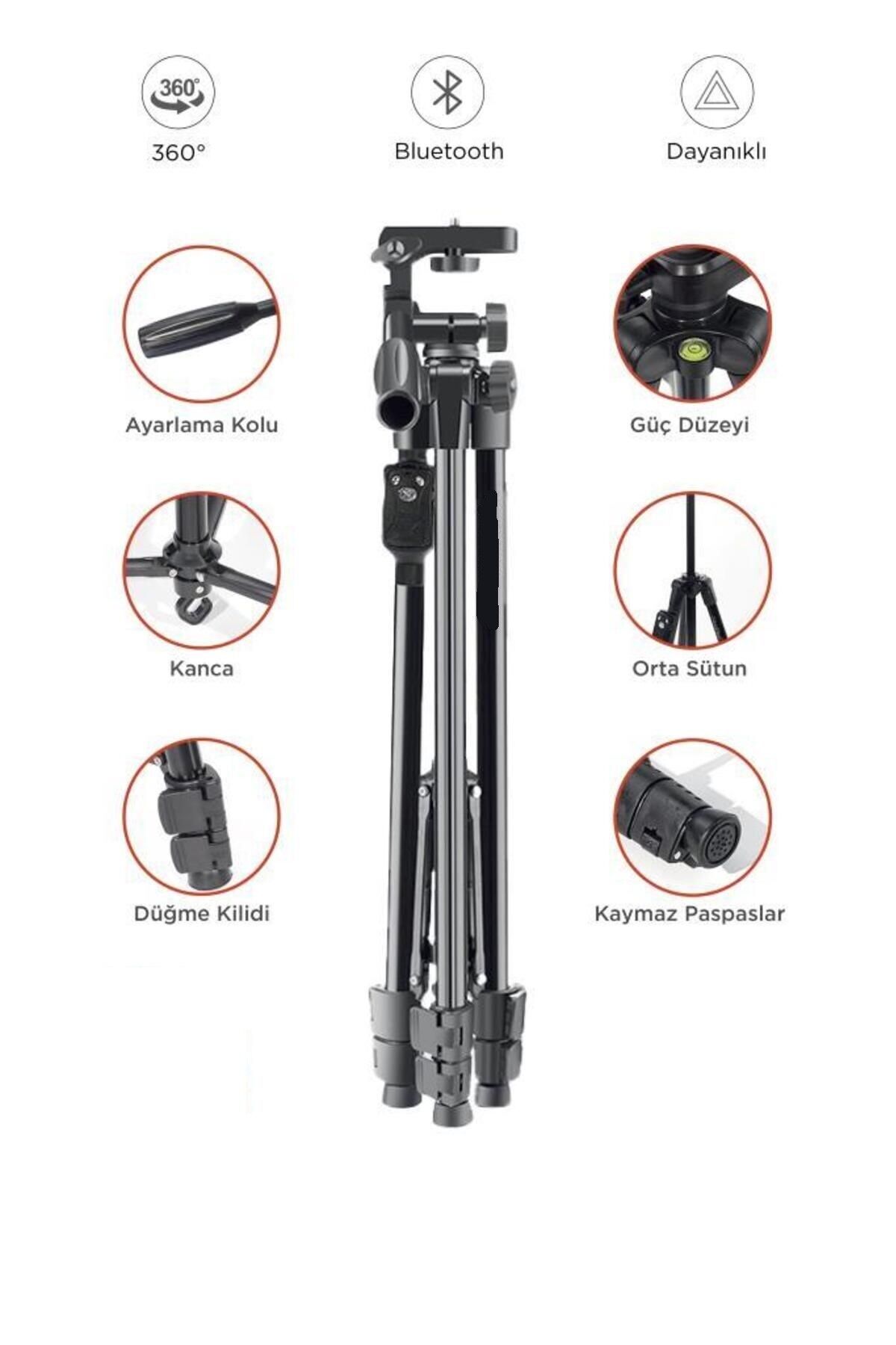 8810 Profesyonel 360 Derece Çok Amaçlı 1.2m Tripod Kamera Tripod