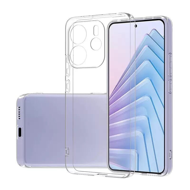 Xiaomi Redmi Note 14 5G Kılıf Kamera Korumali Süper Silikon Kapak Şeffaf