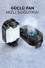 25 Kablolu Cep Telefonu Soğutma Fanı Gamer Oyuncu Radyatör Soğutucu Siyah