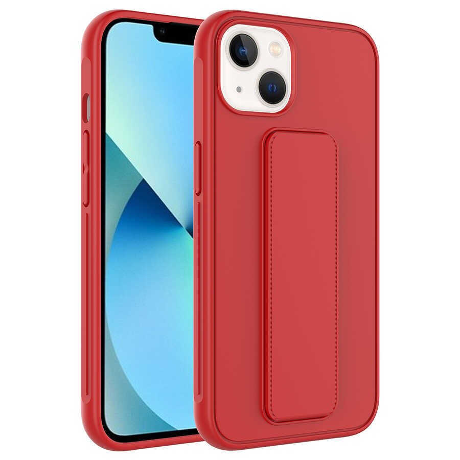 iPhone 13 Kılıf Qstand Kapak Kırmızı