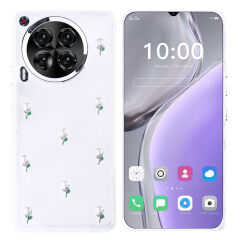 Tecno Camon 30 5G Kılıf Airbag Tasarımlı Simli Şeffaf Kutup Kapak Kiraz