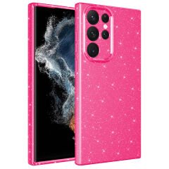 Samsung Galaxy S22 Ultra Kılıf Kamera Korumalı Simli Lüks Koton Kapak