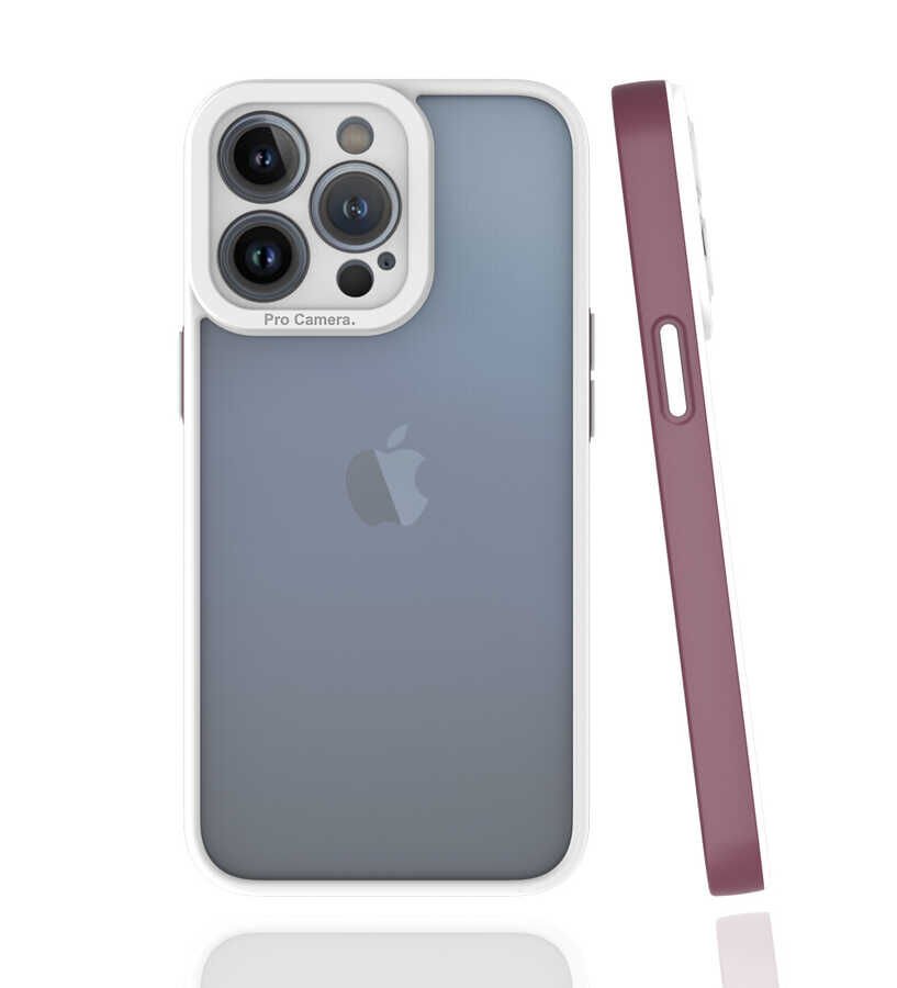 iPhone 13 Pro Kılıf Mima Kapak Mürdüm
