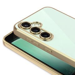 Samsung Galaxy A36 Logo Gösteren Parlak Kenarlı Kamera Lens Korumalı Şeffaf Omega Silikon Kapak