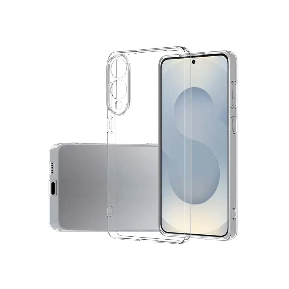 Samsung Galaxy S25 Edge Kılıf Kamera Korumali Süper Silikon Kapak Şeffaf