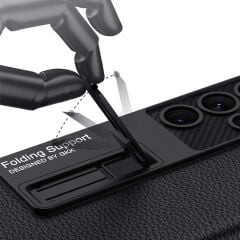 Samsung Galaxy S23 Ultra Kılıf Kıpta Standlı Kapak