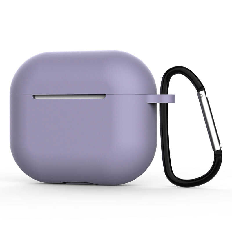 Airpods 3. Nesil Airbag 28 Silikon Kılıf Lavendery Gray